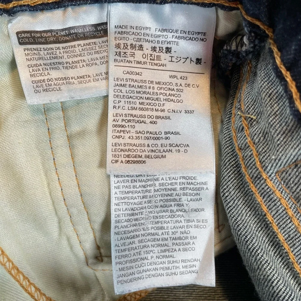 Levis 511 Slim‎ Fit Jeans Mens 30x30 Dark Wash Blue Denim Pants